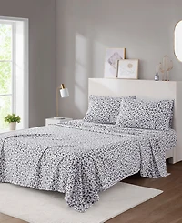 Intelligent Design Printed Microfiber 4 Piece Sheet Set