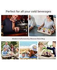 Megacasa 4 piece set of 16oz. Copper Moscow Mule Mugs