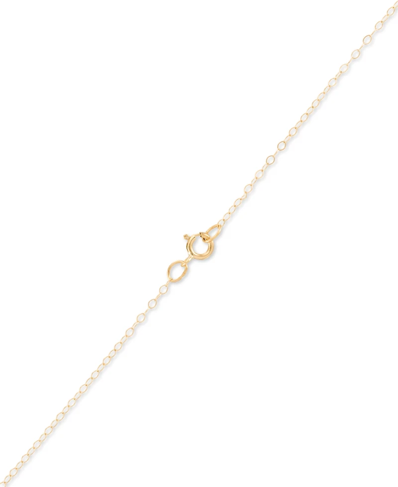 Crystal Cross 18" Pendant Necklace in 10k Gold