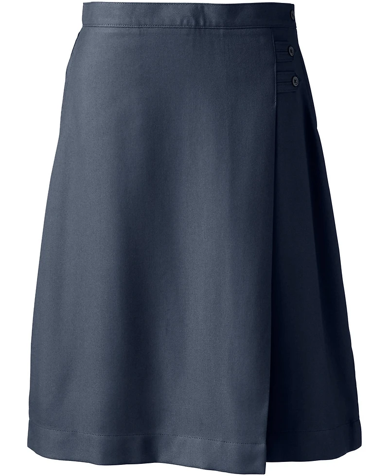 Lands' End Women's School Uniform Solid A-line Skirt Below the Knee