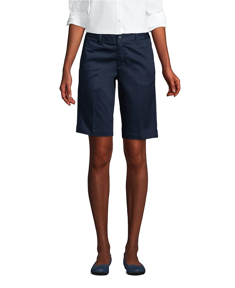Lands' End Women's Plain Front Blend Chino Shorts