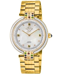 GV2 by Gevril Women's Matera Swiss Quartz Gold-Tone Stainless Steel Watch 35mm