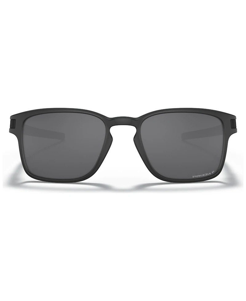 Oakley Men's Polarized Low Bridge Fit Sunglasses, OO9358 Latch Sq 55