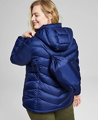 Charter Club Plus Packable Hooded Puffer Coat