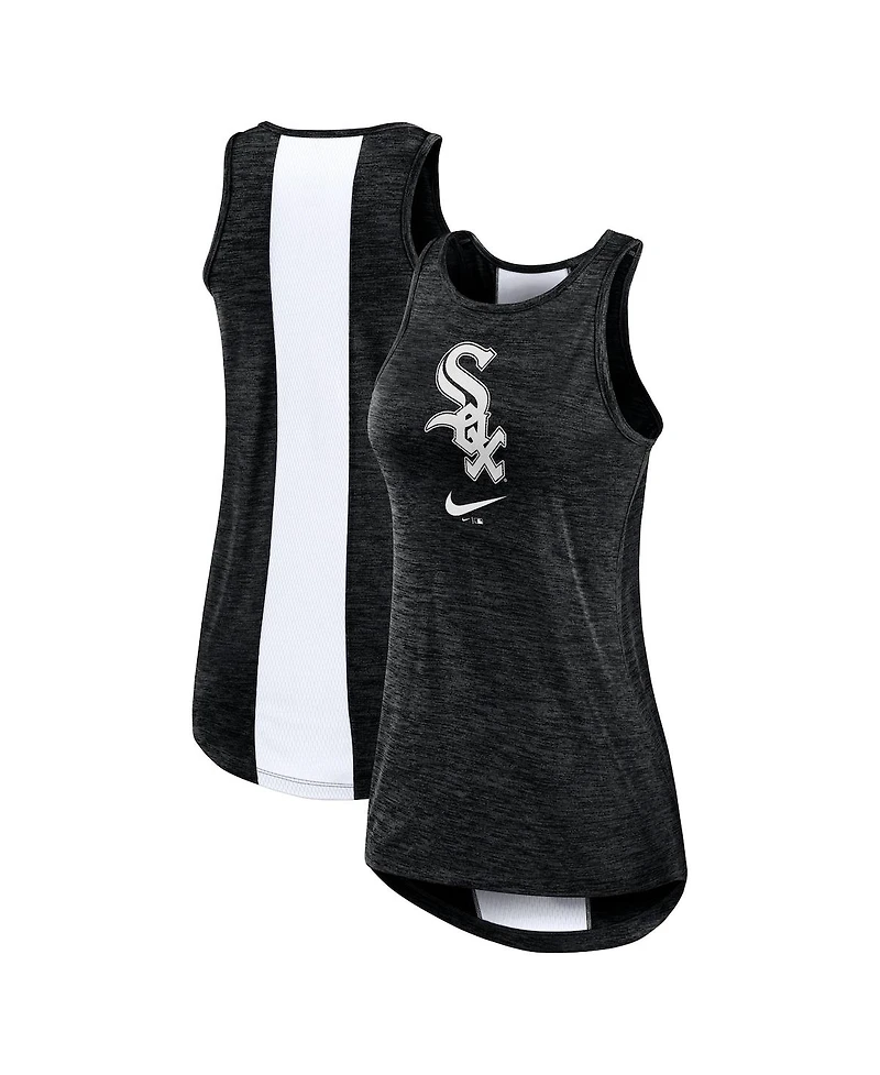 Women's Nike Black Chicago White Sox Right Mix High Neck Tank Top