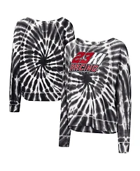 Women's Touch Black 23XI Racing Punt Tri-Blend Long Sleeve T-shirt