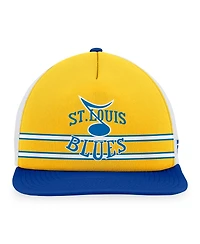 Men's Fanatics Gold, Blue St. Louis Blues Special Edition 2.0 Trucker Snapback Adjustable Hat