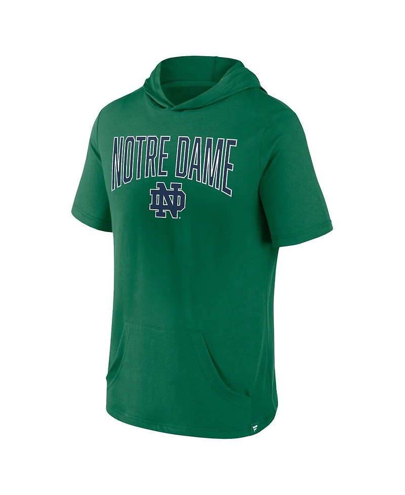 Men's Fanatics Green Notre Dame Fighting Irish Outline Lower Arch Hoodie T-shirt