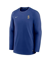 Men's Nike Royal Seattle Mariners Authentic Collection Logo Performance Long Sleeve T-shirt