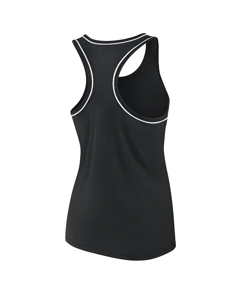 Women's Fanatics Black Phoenix Suns Wordmark Logo Racerback Tank Top