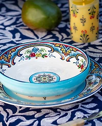 Euro Ceramica Zanzibar Pasta Bowls, Set of 4
