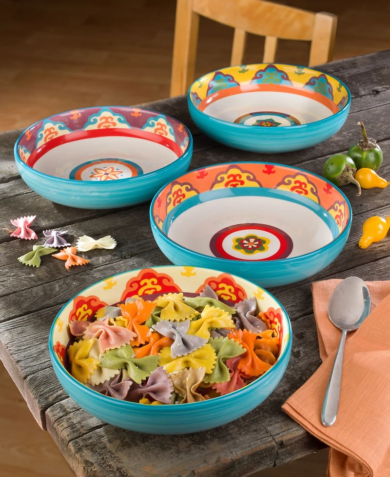Euro Ceramica Galicia Pasta Bowls, Set of 4