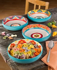 Euro Ceramica Galicia Pasta Bowls, Set of 4
