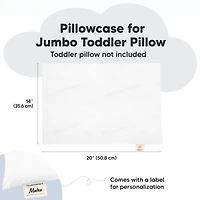 KeaBabies Toddler Pillowcase for 14X20 Pillow, Organic Pillow Case, Travel Pillow Case Cover