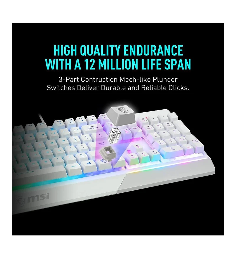 Msi Kb Vigor GK30 Combo White Keyboard and Mouse (GK30 White+GM11 White)