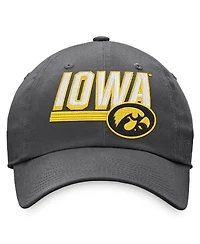 Men's Top of the World Charcoal Iowa Hawkeyes Slice Adjustable Hat