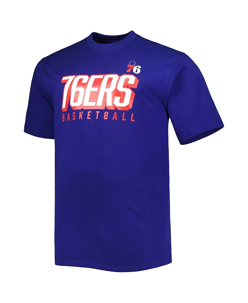 Men's Fanatics Royal, White Philadelphia 76ers Big and Tall Two-Pack T-shirt Set
