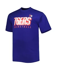 Men's Fanatics Royal, White Philadelphia 76ers Big and Tall Two-Pack T-shirt Set