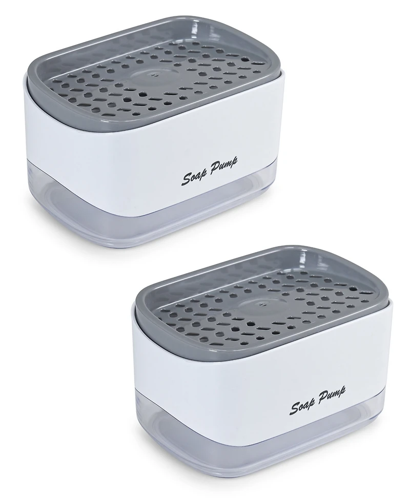 Cheer Collection 2 Pack Soap Dispensing Sponge Holder