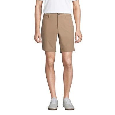 Lands' End Men's 9" Straight Fit Flex Performance Chino Golf Shorts