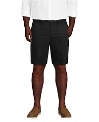 Lands' End Big & Tall No Iron 9" Comfort Waist Plain Front Chino Short