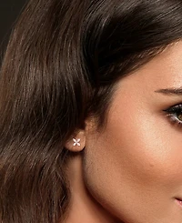 Lab-Grown Moissanite Flower Stud Earrings (3/4 ct. t.w.) in 10k White Gold
