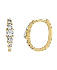 And Now This Crystal 18K Gold Plated Hoop Earring