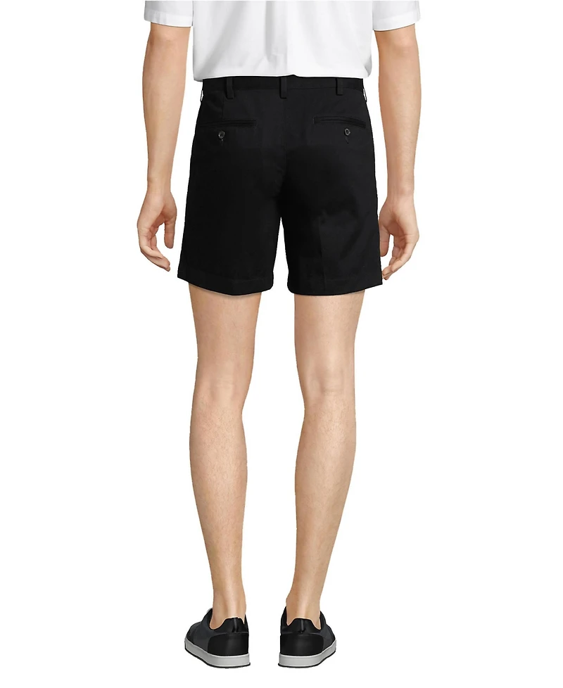 Lands' End Men's No Iron 6" Comfort Waist Plain Front Chino Short