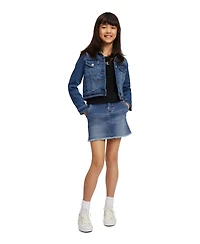 Calvin Klein Big Girls Short Sleeves Square Neck Ribbed T-shirt