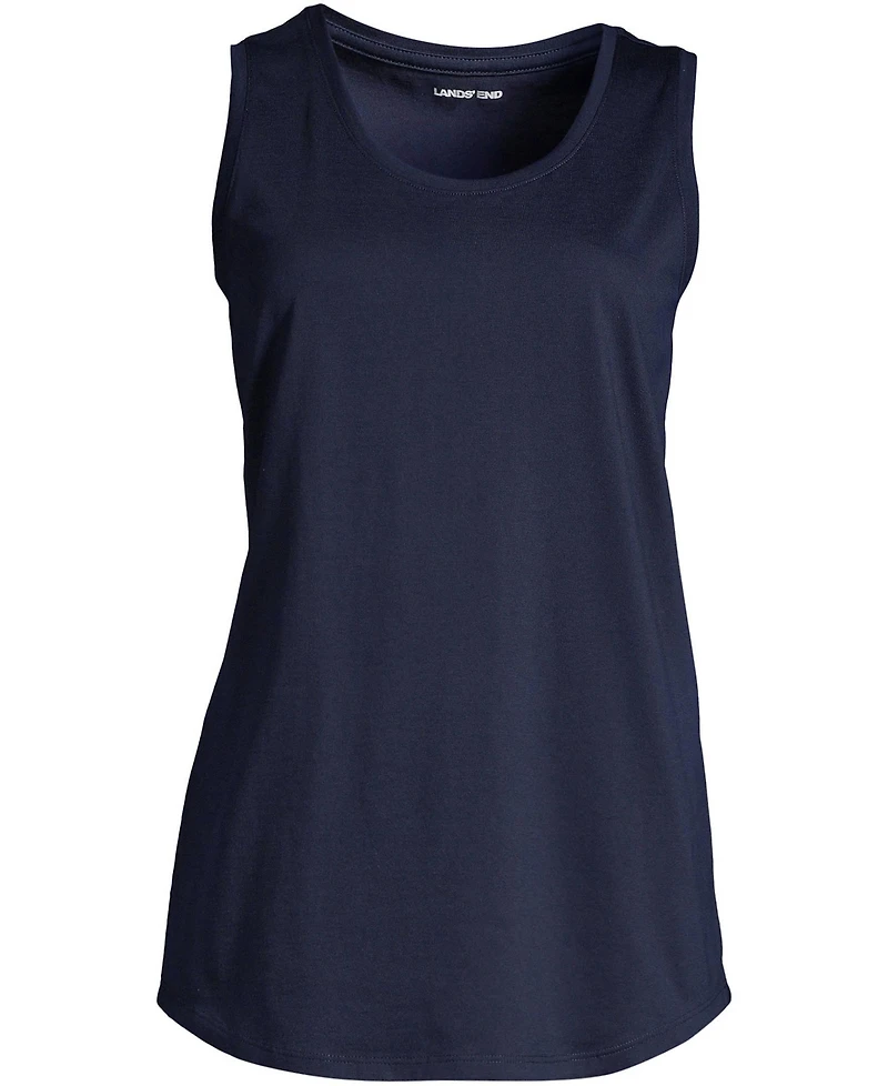 Lands' End Petite Supima Cotton Tunic Tank Top