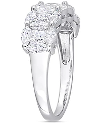 Moissanite Cluster Band (2-1/2 ct. t.w.) Sterling Silver