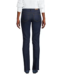 Lands' End Women's Tall Recover Mid Rise Straight Leg Blue Jeans
