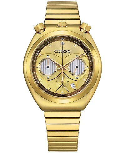 Citizen Men's Chronograph Star Wars C-3PO Gold-Tone Stainless Steel Bracelet Watch 38mm