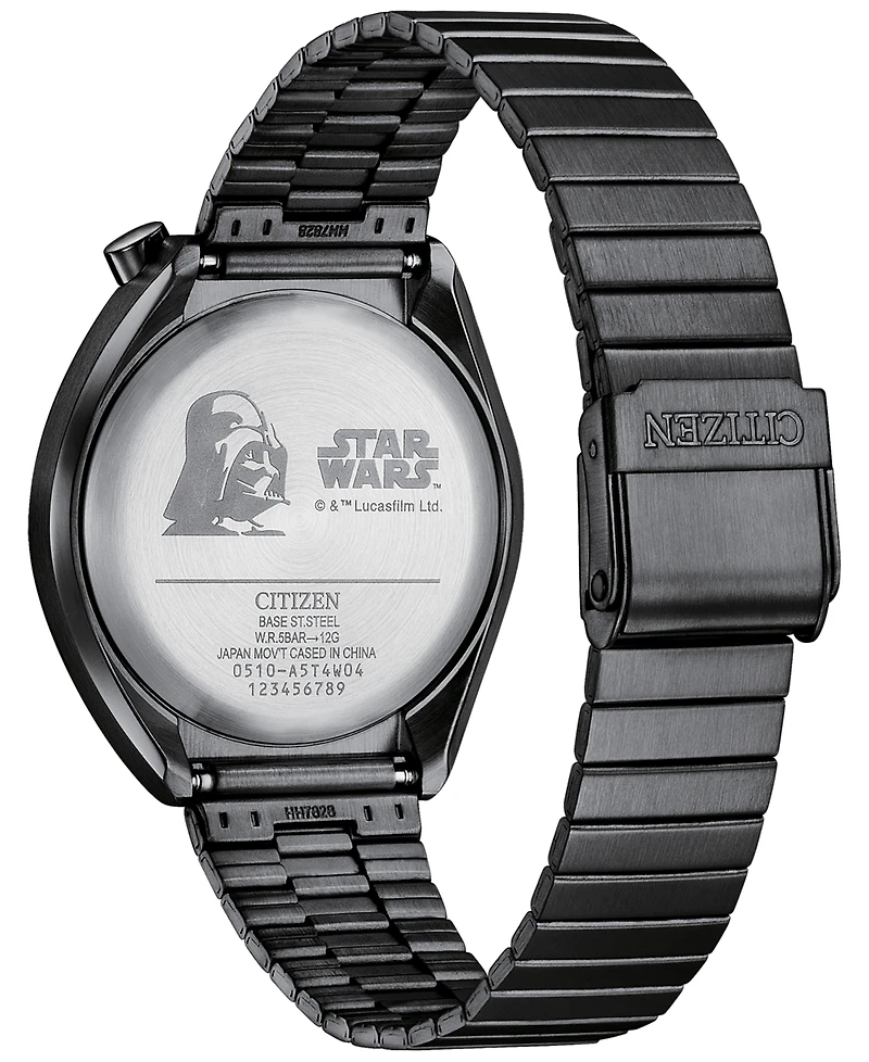 Citizen Men's Chronograph Star Wars Darth Vader Black-Tone Stainless Steel Bracelet Watch 38mm