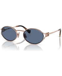 Miu Women's Oval Metal Sunglasses, MU52YS