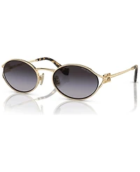 Miu Women's Oval Metal Sunglasses, MU52YS