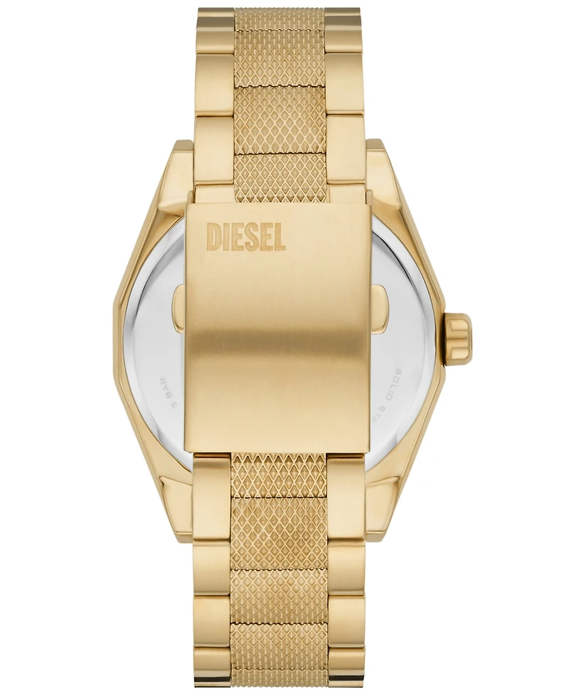 Diesel Men's Scraper Quartz Gold-Tone Stainless Steel Watch 43mm