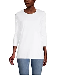 Lands' End Women's Petite 3/4 Sleeve Cotton Supima Tunic