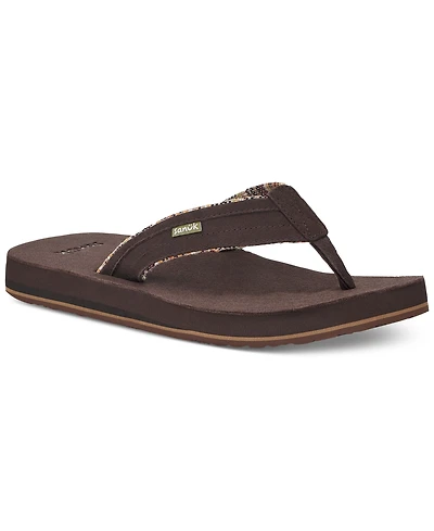 Sanuk Men's Ziggy Suede Flip-Flops