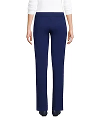 Lands' End Women's Starfish Mid Rise Straight Leg Elastic Waist Pull On Pants