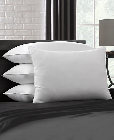 Ella Jayne Signature Plush Allergy-Resistant Soft Density Stomach Sleeper Down Alternative 4-Pack Pillow, King