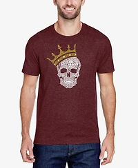 La Pop Art Men's Short Sleeve Premium Blend Brooklyn Crown Word T-shirt