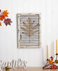 Nearly Natural Maple Leaf Window Shutter Wall Decor