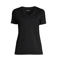Lands' End Plus Relaxed Supima Cotton V-Neck T-Shirt