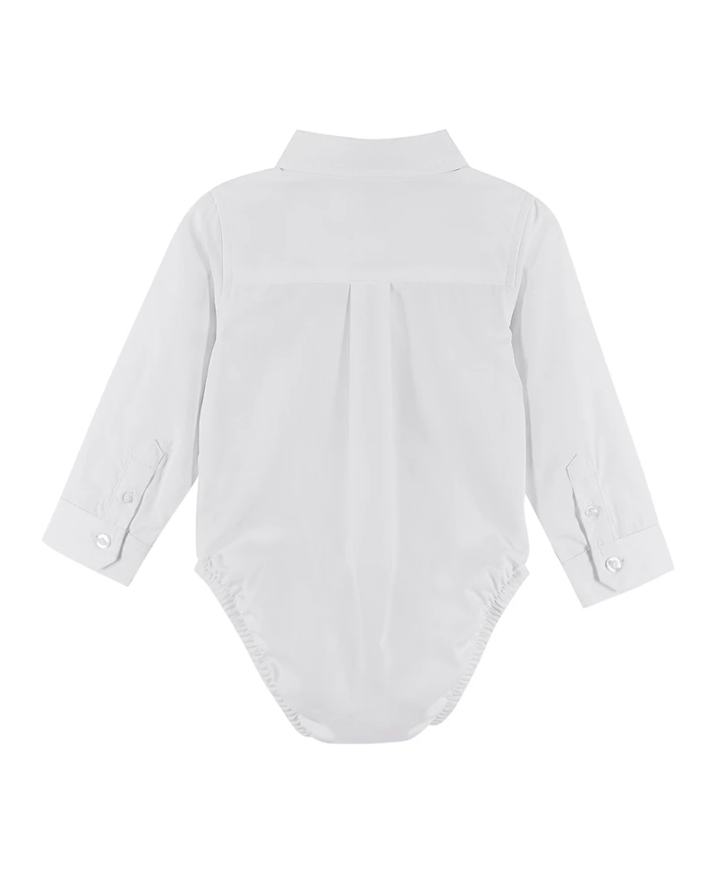 Andy & Evan Baby Boys White Poplin Button-down Shirt