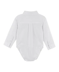 Andy & Evan Baby Boys White Poplin Button-down Shirt