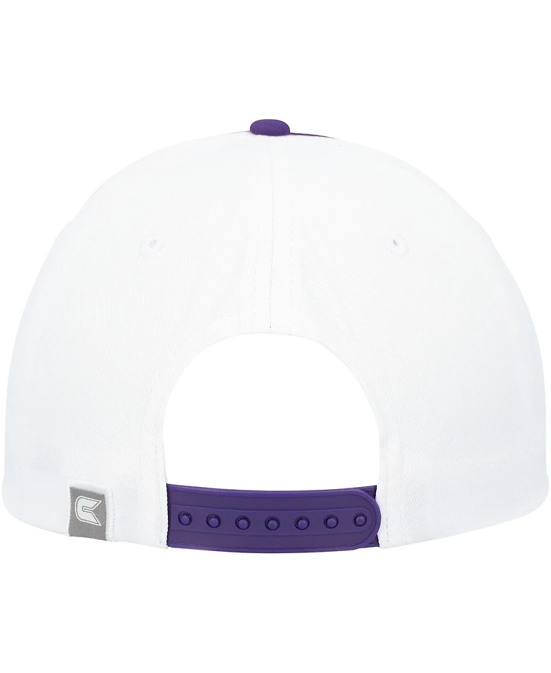 Men's Colosseum White Kansas State Wildcats Take Your Time Snapback Hat