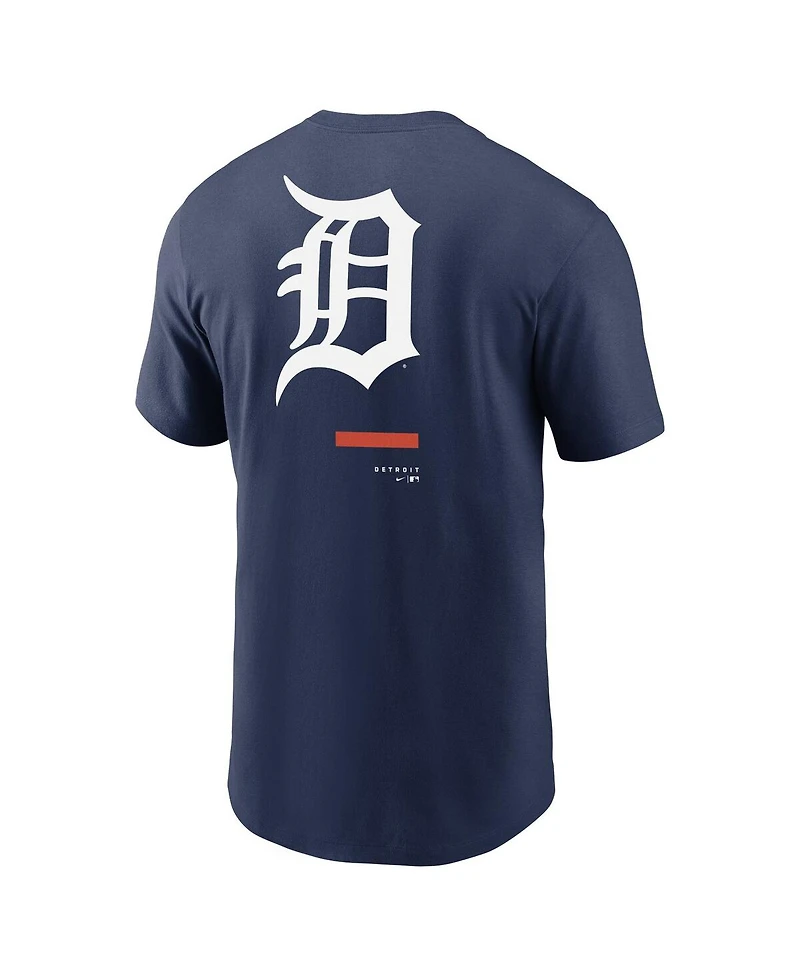 Men's Nike Navy Detroit Tigers Over the Shoulder T-shirt