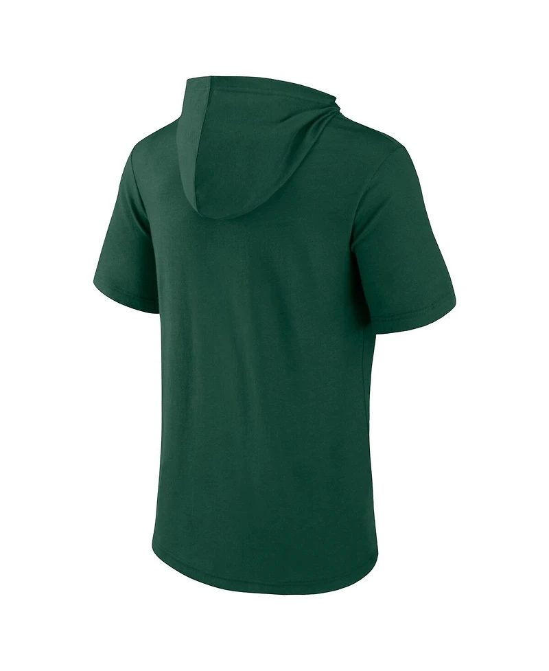 Men's Fanatics Green Michigan State Spartans Outline Lower Arch Hoodie T-shirt