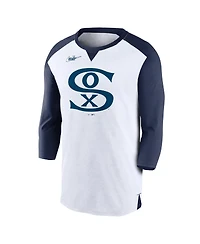 Men's Nike White, Navy Chicago White Sox Rewind 3/4-Sleeve T-shirt